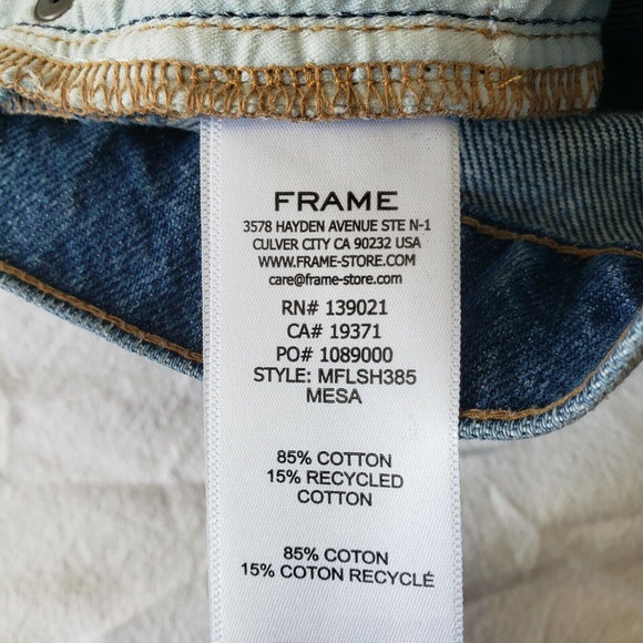 FRAME High Waist Mosaic Shorts Size 28 Raw Hem MSRP $210 Mesa Wash - Picture 5 of 6